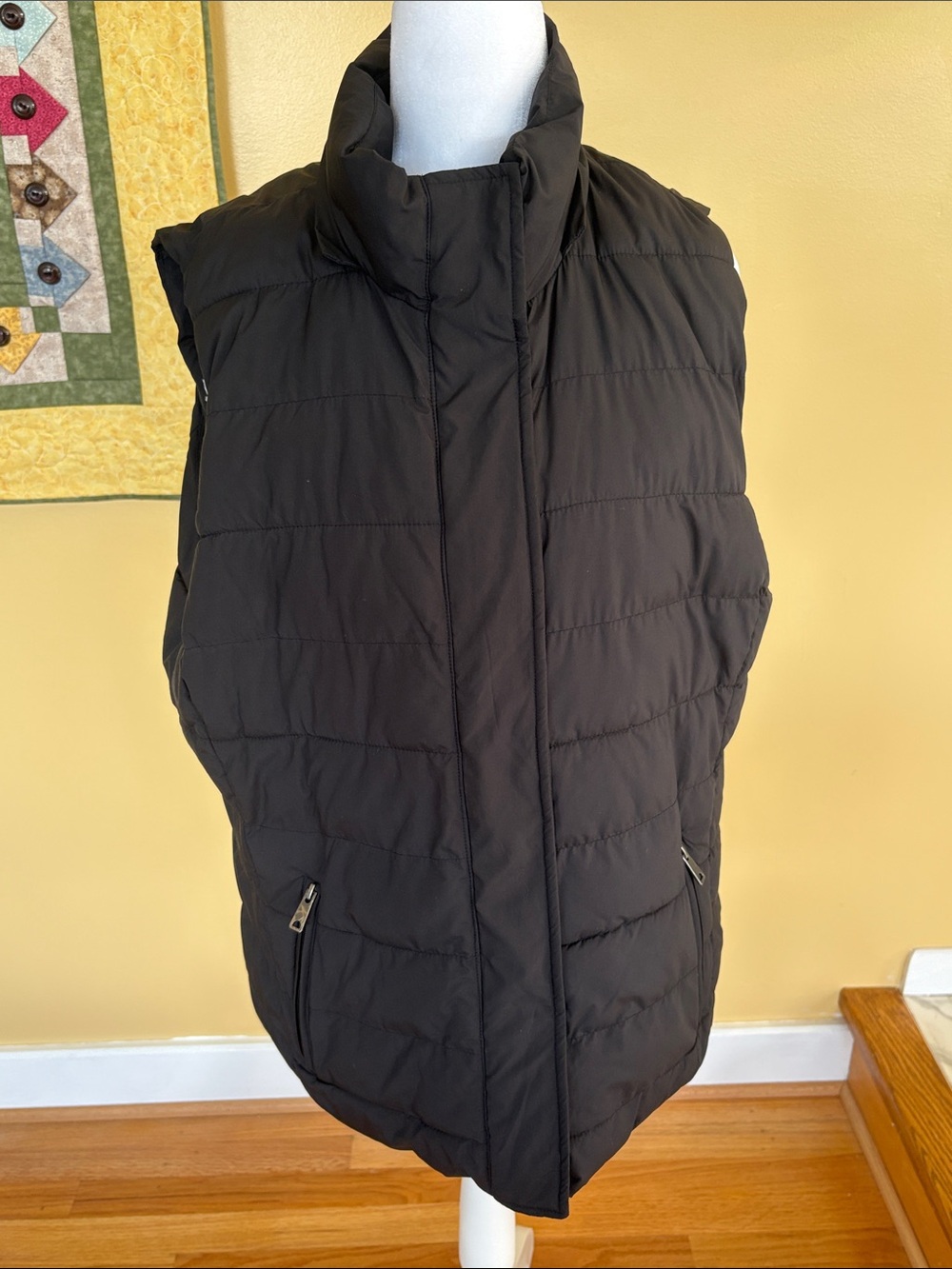 Banana Republic Factory Black Quilted Puffer Vest